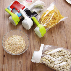 Food Storage Clip with Pour Spout – Resealable Bag Clip for Kitchen Organization