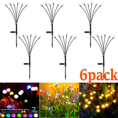 12-Pack Solar Firefly Lights – Waterproof Starburst Garden & Pathway Lamps