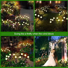 12-Pack Solar Firefly Lights – Waterproof Starburst Garden & Pathway Lamps