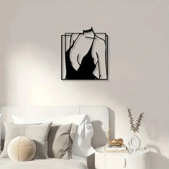 Minimalist Iron Laser Engraved Metal Wall Art