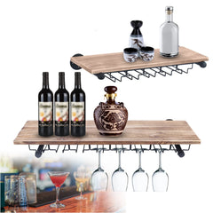 Wine Rack Wall Mount – 24/36 Inch Cabinet Kitchen Bar Wine Glass Holder