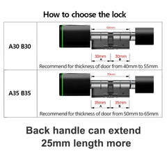 RAYKUBE V1 Smart Cylinder Lock – Tuya BLE, Fingerprint & Password Unlock