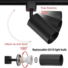Full Set LED Track Light – GU10 Spotlight Ceiling Rail System