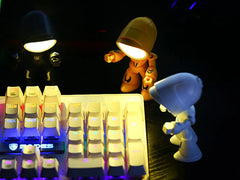 Mini Cartoon Pet Table Lamp – Folding, Dimmable, Battery-Powered LED Light