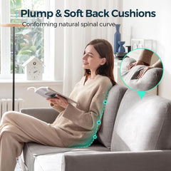 Comfy Small Loveseat – Modern Ergonomic Couch with Thick Cushion