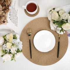 Round Braided Placemats Set of 6