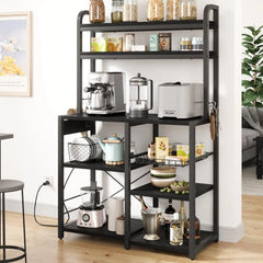 Bakers Rack with Power Outlet & Coffee Bar