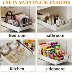 Pull-Out Cabinet Organizer with Adhesive Nano Film