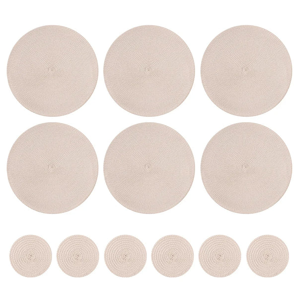 Round Braided Placemats Set of 6