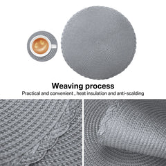 Round Braided Placemats Set of 6