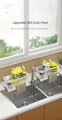 Multifunctional Sink Sponge Rack – Kitchen Organizer & Drainer
