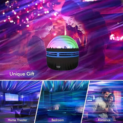 USB LED Starry Sky Projector Lamp – RGB Aurora Light with Remote Control