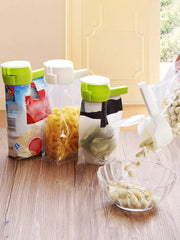 Food Storage Clip with Pour Spout – Resealable Bag Clip for Kitchen Organization