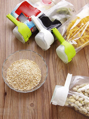 Food Storage Clip with Pour Spout – Resealable Bag Clip for Kitchen Organization