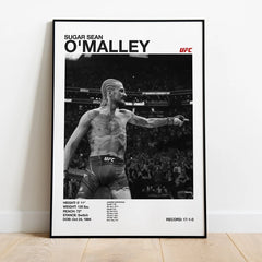 Black & White UFC Poster – Canvas Wall Art for Gym or Home Decor