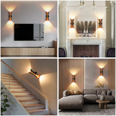 Black Golden Outdoor Wall Sconce