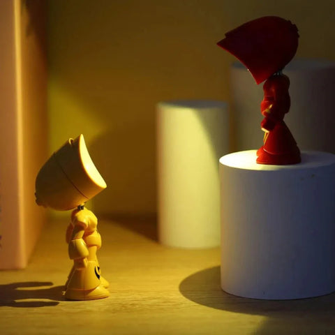 Mini Cartoon Pet Table Lamp – Folding, Dimmable, Battery-Powered LED Light