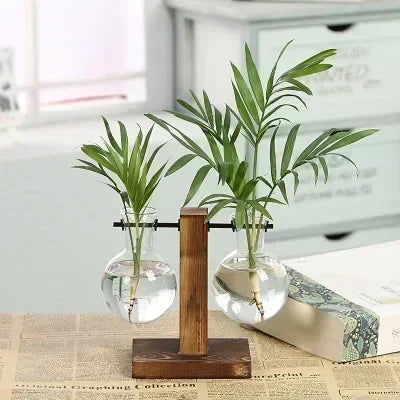 Hydroponic Plant Terrarium Glass Vase – Desktop Decoration for Home & Office