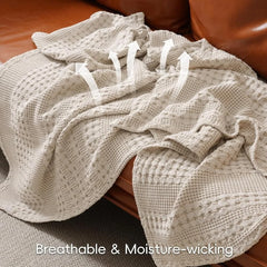 100% Cotton Waffle Weave Blanket